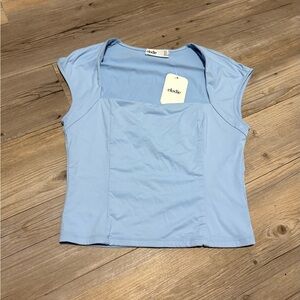 Elodie blouse medium baby blue new with tags
